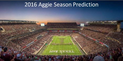 2016 Aggie Season Prediction